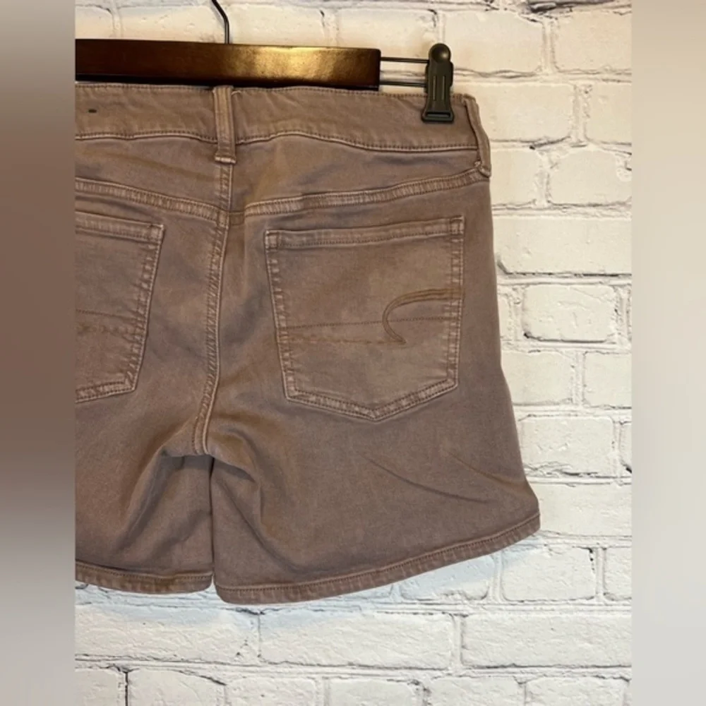 American‎ Eagle Women's Super Stretch Midi AEO Twill Purple Jean Shorts 8